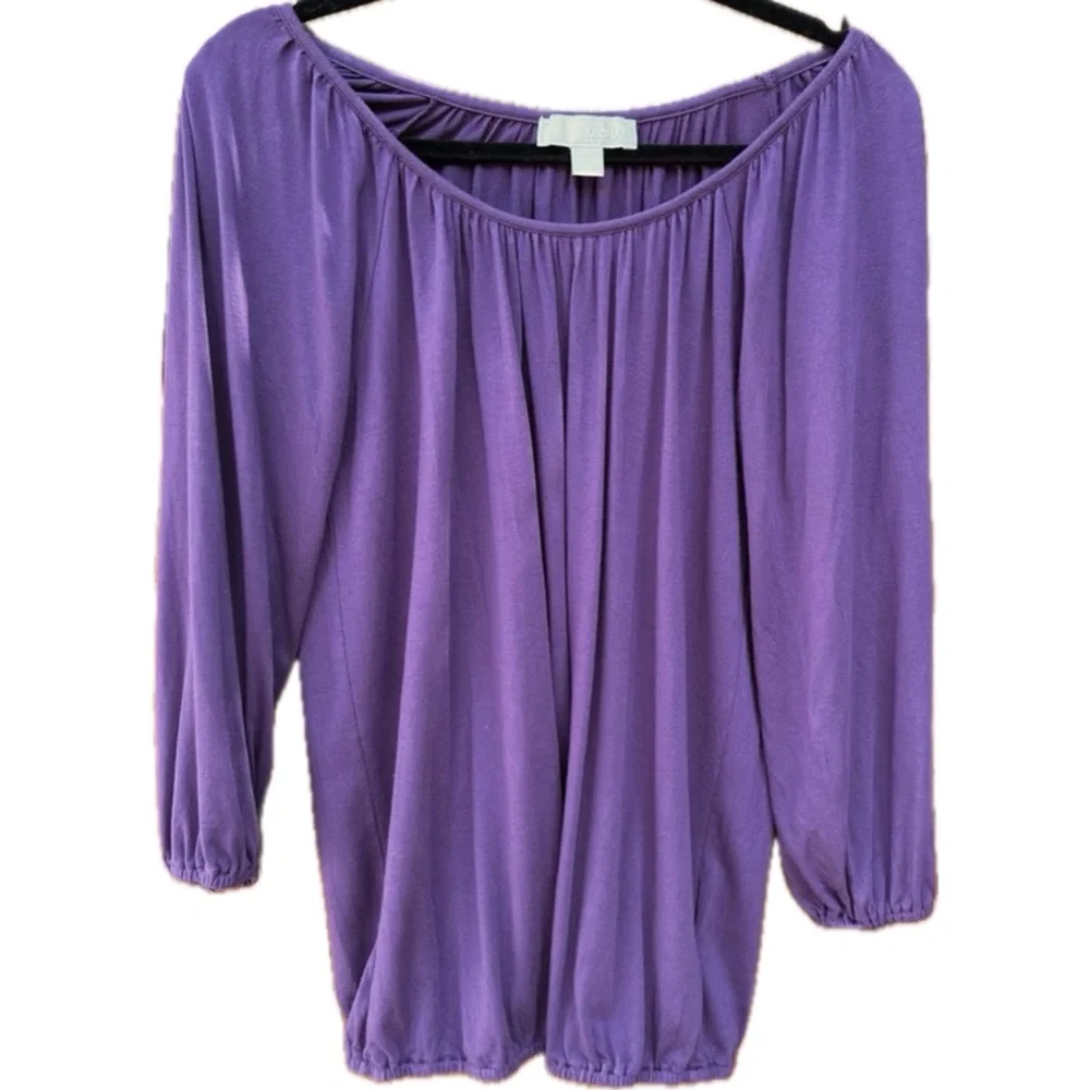 Michael Kors Top Soft Scoop Neck Purple XS